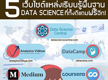 5 เว็บไซต์แหล่งความรู้มากมายของสาย DATA
SCIENCE ตั้งแต่พื้นฐาน
ส่องได้เรียนฟรีไม่มีค่าใช้จ่าย!